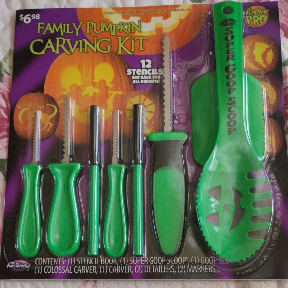 Pumpkin Pro Carving Kit with Green Tools